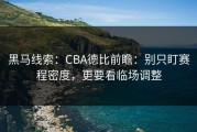 黑马线索：CBA德比前瞻：别只盯赛程密度，更要看临场调整